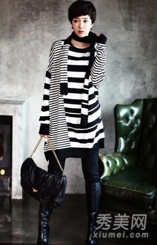 早春实用又漂亮的长毛衣覆盖肉和修剪身体