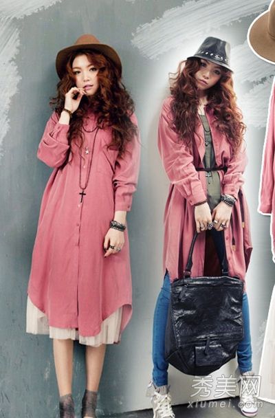 长裙搭配高外套7混看起来很漂亮