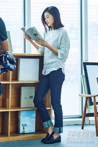 向全智贤毛衣和衬衫学习