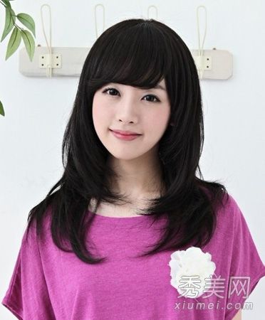 精选流行圆脸女孩发型图片分享