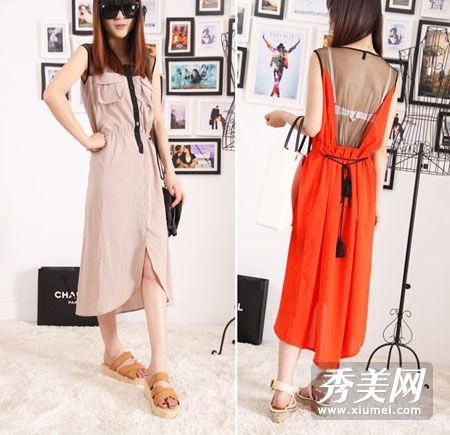 性感露背连衣裙，造型华丽升级