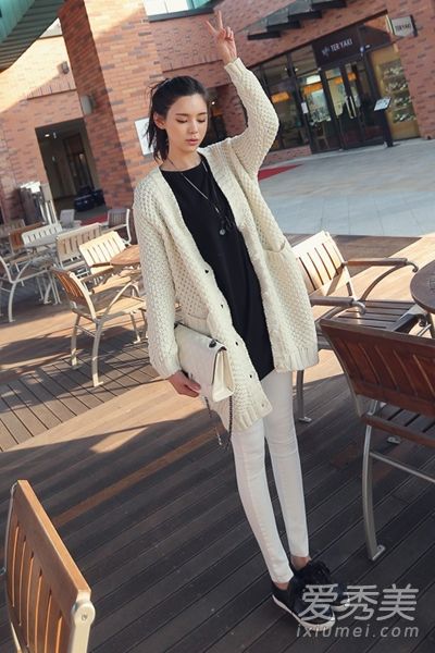 毛衣外套有图9种穿法展示韩范儿