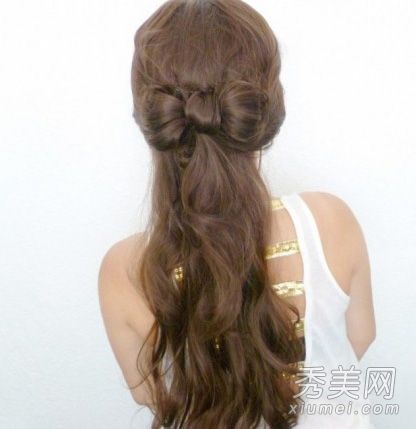 卷毛领带怎么样好公主范领结发型