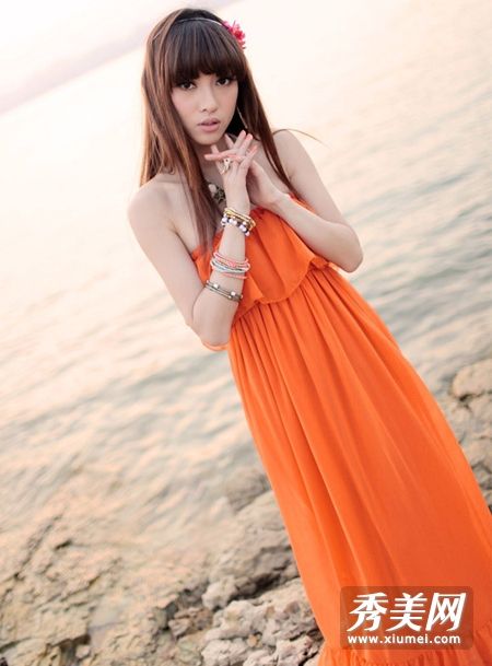 个性无带连衣裙酷性感夏天