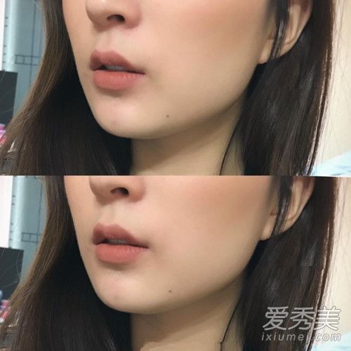 建议使用均匀化妆的嘴唇和脸颊!