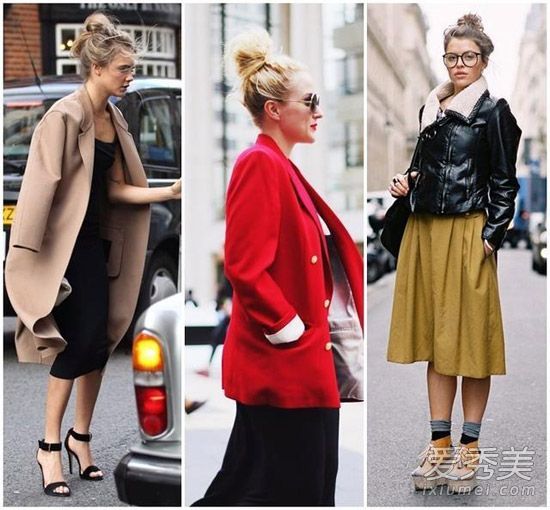 蓬松刘海球头装订方式更时尚一点！