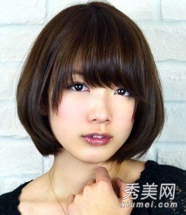 时尚邦奇博博头胖宽脸女孩适合短发