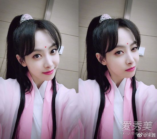 谁说宋茜的古装不好看,选了刘海变成秒的仙女!