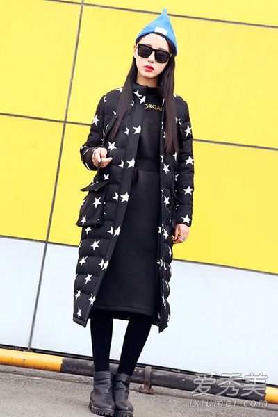韩版的长羽绒服并不臃肿肥胖