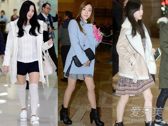 冬季外套+短裙秀腿时尚韩范儿