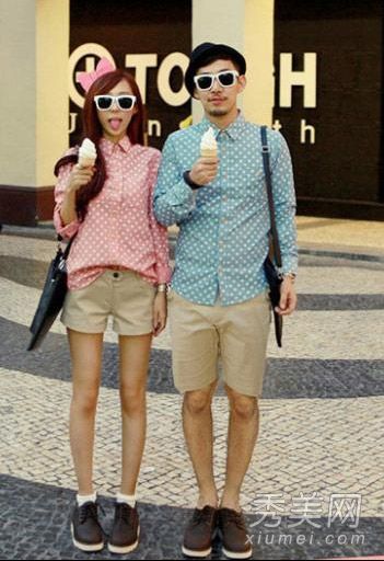 夏季情侣套装全新甜蜜旅行秀爱情