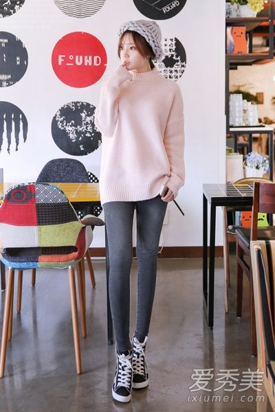 8件纯美紧身裤毛衣简单自然