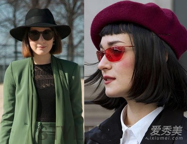 冬天戴帽子的最佳发型是街上极高的折回率。