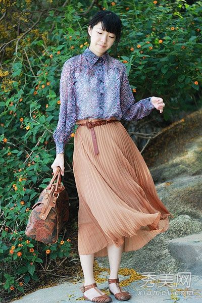 雪纺碎花季节小清新夏装田园风格搭配