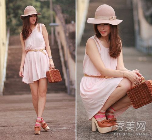 夏季女人味十足,搭配高跟短裙