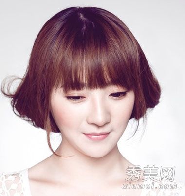 韩国女孩可爱短发胖圆脸女孩必备发型