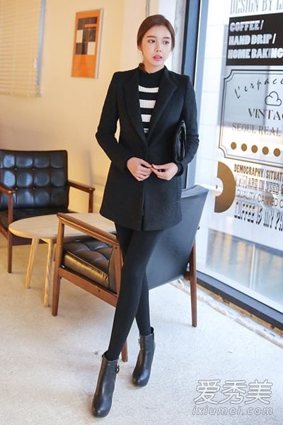 冬天黑大衣一定很瘦