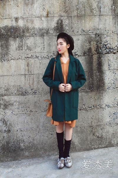 冬衣配洋装元旦约会服装