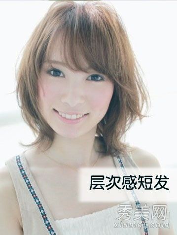 最新的女孩发型设计蓬松的短发摆脱了微胖的世界
