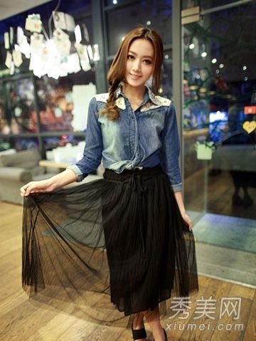 告别小象的腿,黑色纱笼很苗条,非常合身。