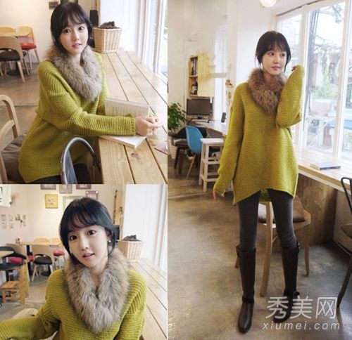 保暖针织衫舒适的冬季搭配,尽显女性魅力
