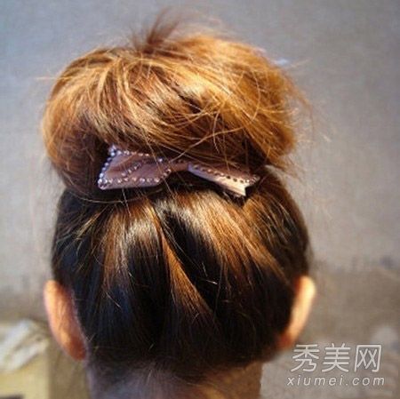 韩版蓬松肉丸头扣法图形造型甜美可爱气质