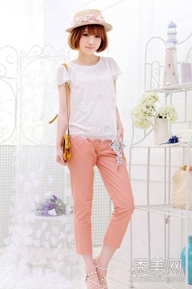 韩版服装搭配图片清新、时尚、修身