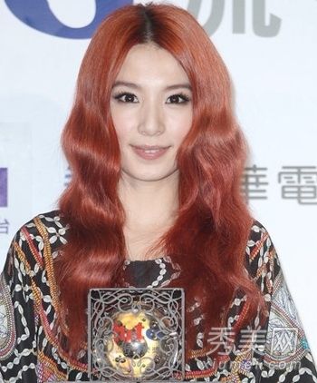 田馥甄3D玉钻七彩多彩染发发圈夏季音乐