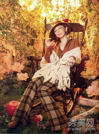 向滨崎步的时尚配饰学习秋冬季之美