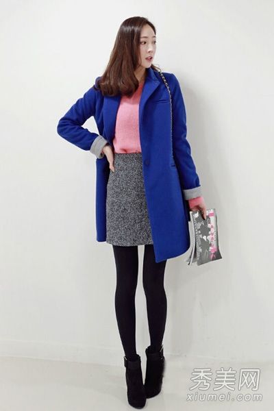 时尚蓝宝石外套气质冬季女性最爱