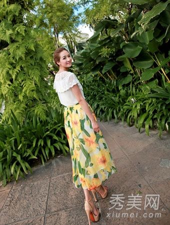 雪纺+短裤或长裙巧穿高姿