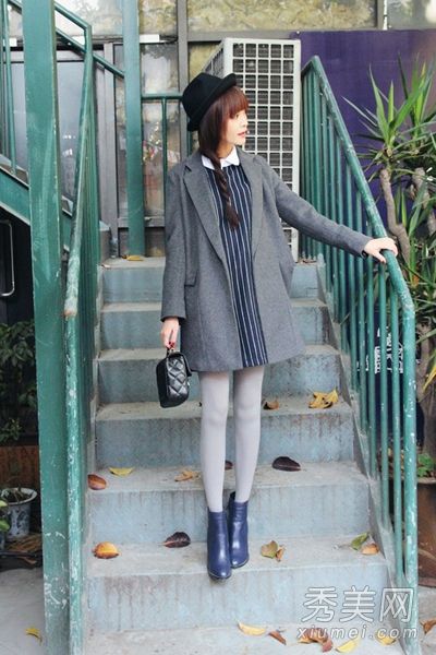 冬季外套搭配连衣裙最喜欢复古小清新