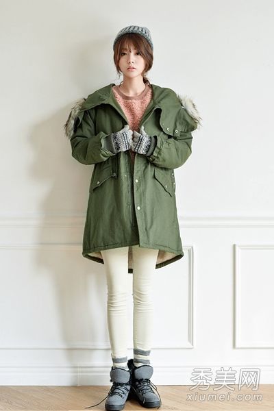 胖人冬天穿什么宽松的棉衣+绑腿