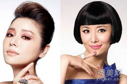 这位女演员的裸体发型有没有刘海会有很大变化?