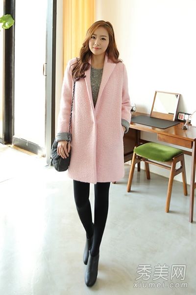 甜美的羊毛外套打造清新的女士风格