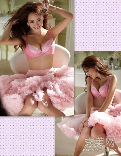 明星展示如何在内衣和小胸部穿丰满