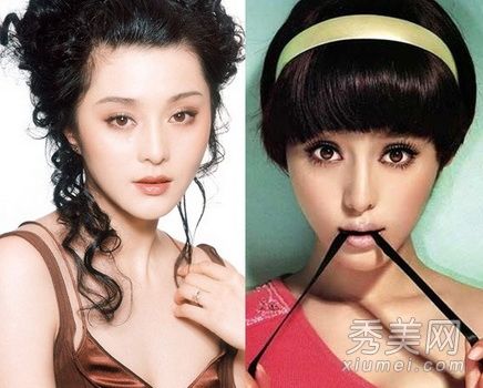 这位女明星很温柔,刘海和整齐刘海的年龄缩减指数最高。