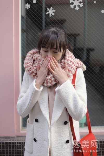 韩版外套+围巾漂亮清新又保暖