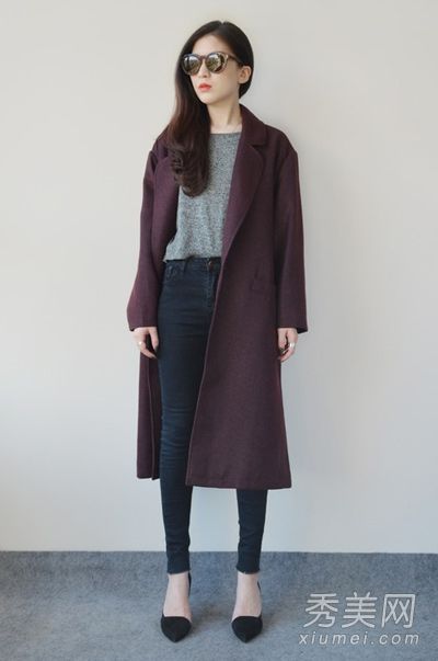 长外套和小裤腿让身材高挑的人更容易穿。