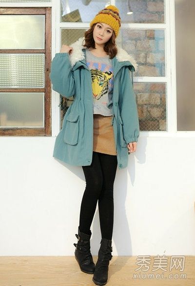 搭配休闲风格的韩国冬装并不简单。