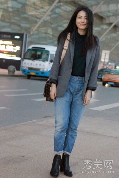 向高媛媛学习宽松小套装