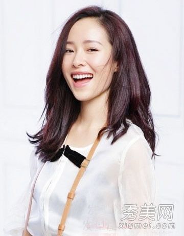 方脸适合发型图片9长发完美修剪手掌脸