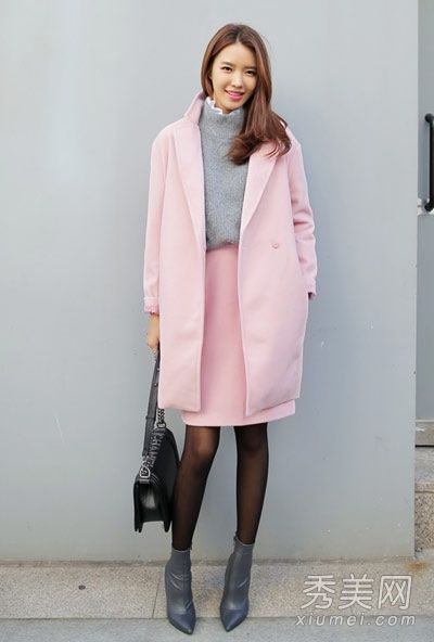 羊毛外套+裙子秋冬完美搭配