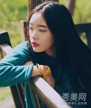 圆脸适合长发风格图片气质范围内最瘦的脸型。