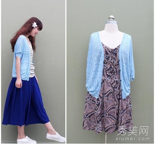 早秋着装半长裙样板夹克