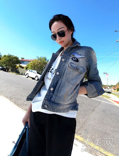 初秋必备牛仔外套时尚酷范凹型
