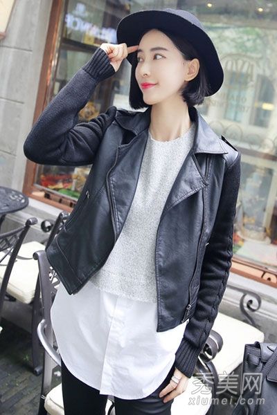 秋天你可以选择甜美帅气的皮衣和搭配技巧。