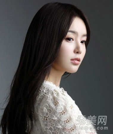 圆脸适合直发造型图片女士范气质瘦脸