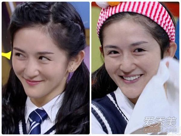 娜娜快递卸妆液的颜色值没有区别,但是刘海的变化很难看,而且会哭!