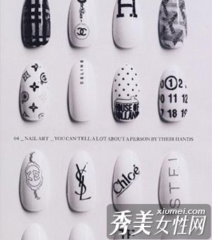指甲也玩高端定制大牌彩绘手。